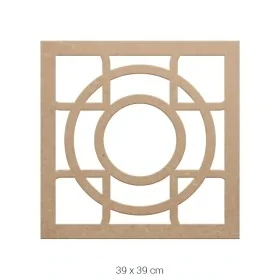 DS008 Geometrik Çerçeve Dekoratif Duvar Süsü Ham Ahşap Boyanabilir Obje